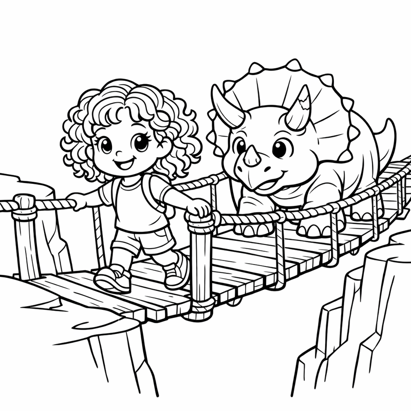 Sample printable colouring page from the Dinosaur Explorer Adventure Pack